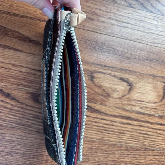 Consuela rattler card organizer Wallet Black and Metallic Pink snake skin - Picture 4 of 4